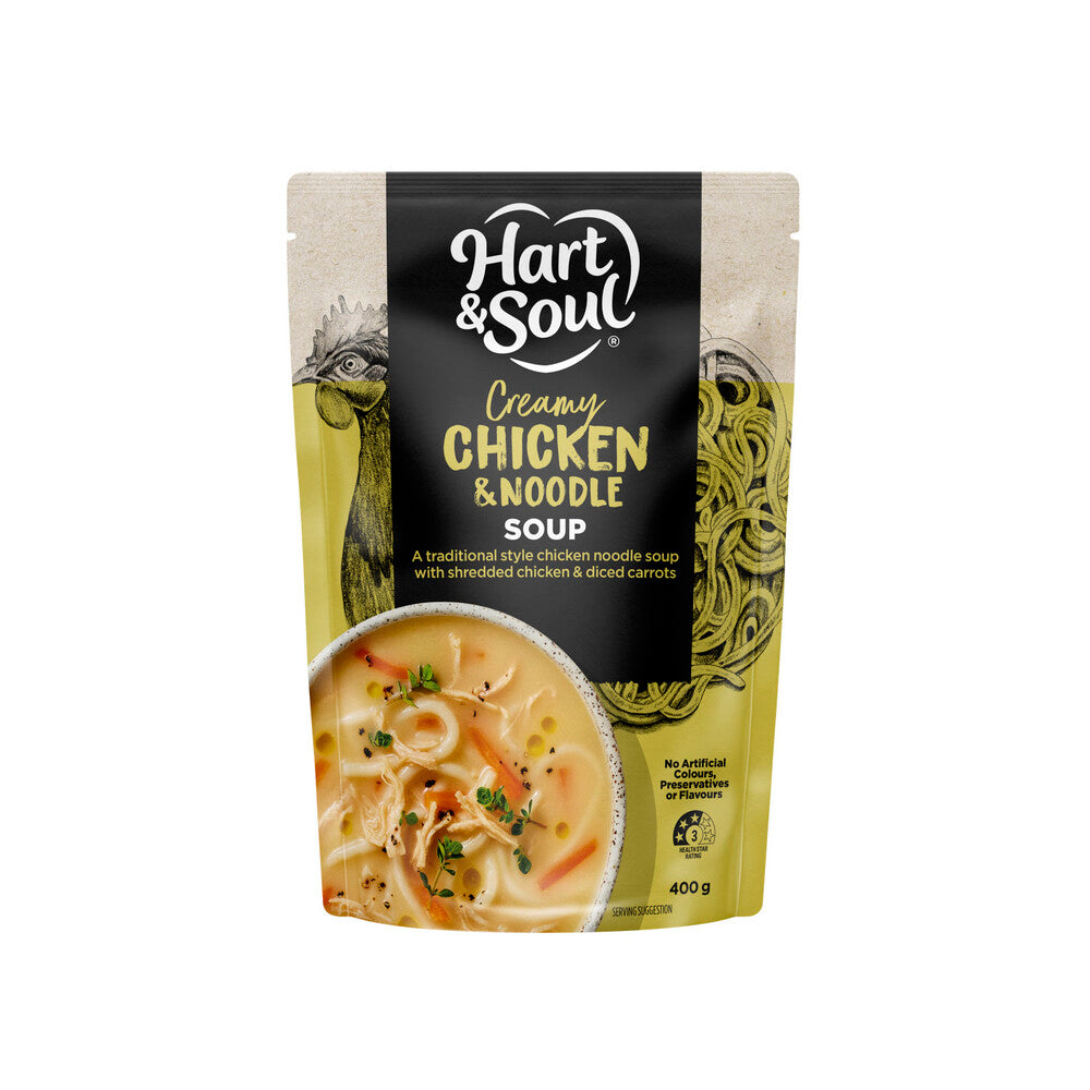 Hart & Soul Pouch Soup Creamy Chicken & Noodle - 400g