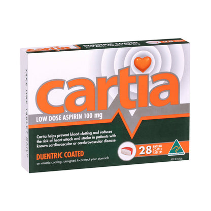 Cartia Asprin Low Dose 100mg - 28 pack