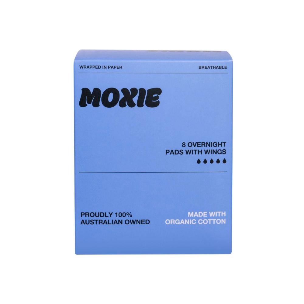 Moxie Pads Organic Overnight - 8 pack