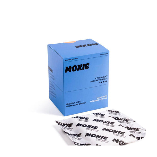 Moxie Pads Organic Overnight - 8 pack