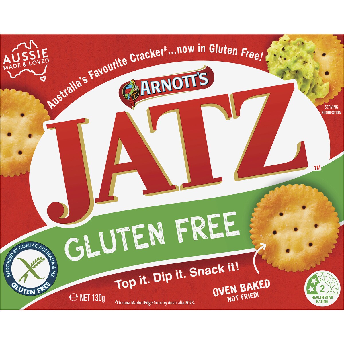 Arnott's Gluten Free Jatz Cracker Biscuits 130g