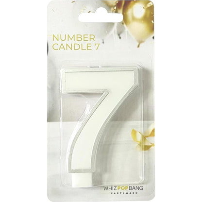 Whiz Pop Bang Number Candle 7 Assorted Each