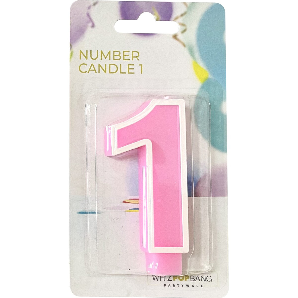 Whiz Pop Bang Number Candle 1 Assorted Each