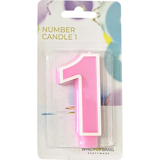 Whiz Pop Bang Number Candle 1 Assorted Each