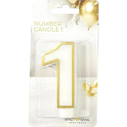 Whiz Pop Bang Number Candle 1 Assorted Each