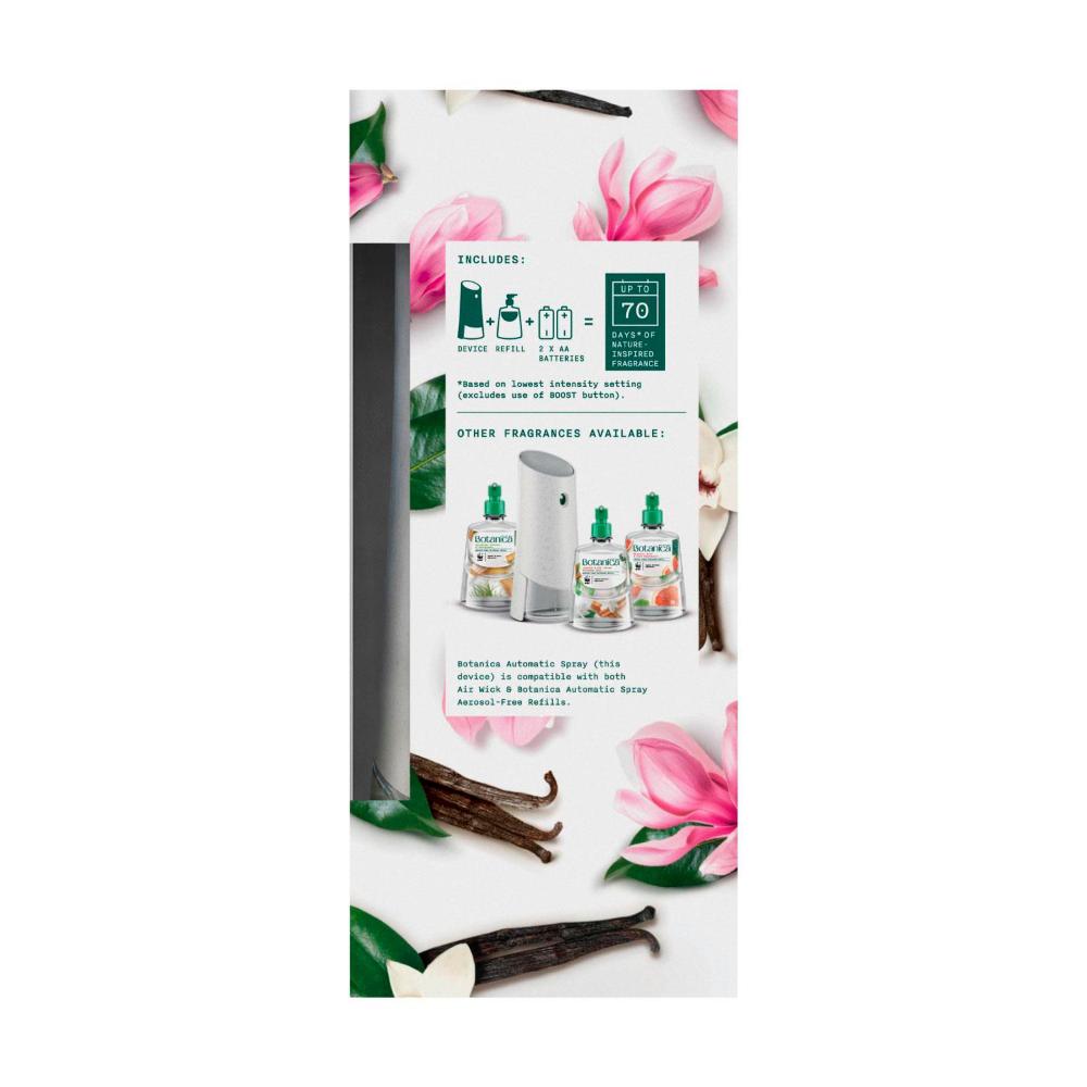 Botanica By Air Wick Vanilla & Himalayan Magnolia Automatic Spray Starter Kit - 228mL