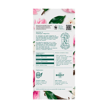 Botanica By Air Wick Vanilla & Himalayan Magnolia Automatic Spray Starter Kit - 228mL