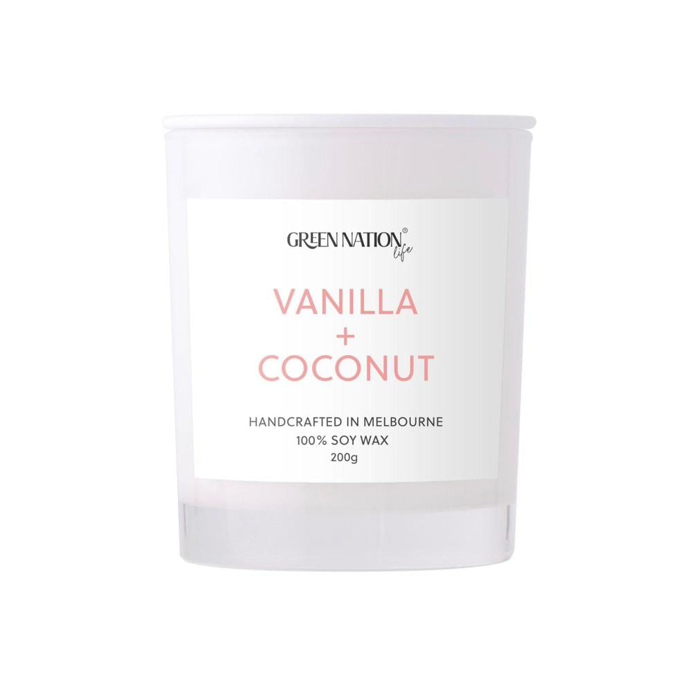 Green Nation Soy Wax Candle Vanilla 200g - 1 each
