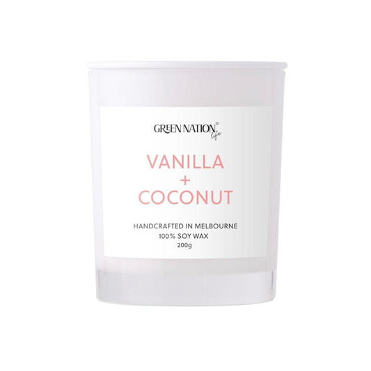 Green Nation Soy Wax Candle Vanilla 200g - 1 each