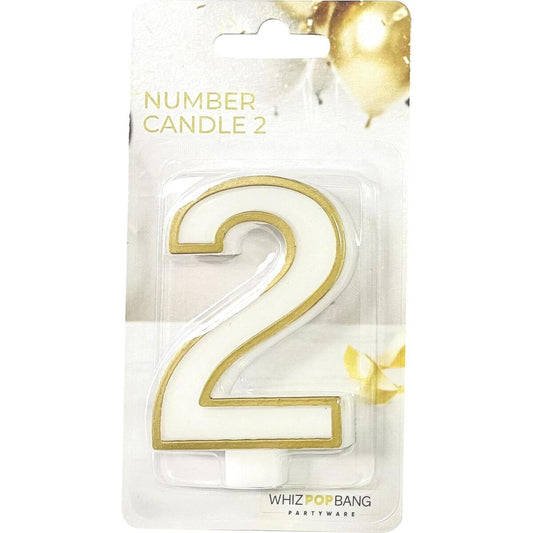 Whiz Pop Bang Number Candle 2 Assorted Each