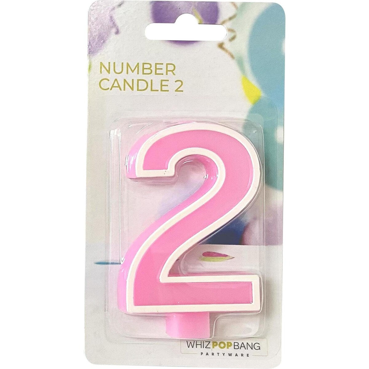 Whiz Pop Bang Number Candle 2 Assorted Each