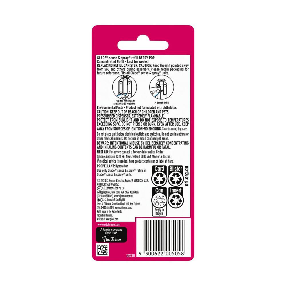 Glade Sense & Spray Refill Berry Pop - 12g