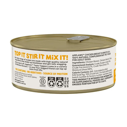 Applaws Taste Toppers Dog Tin Chicken Breast In Broth Dog Food - 156g