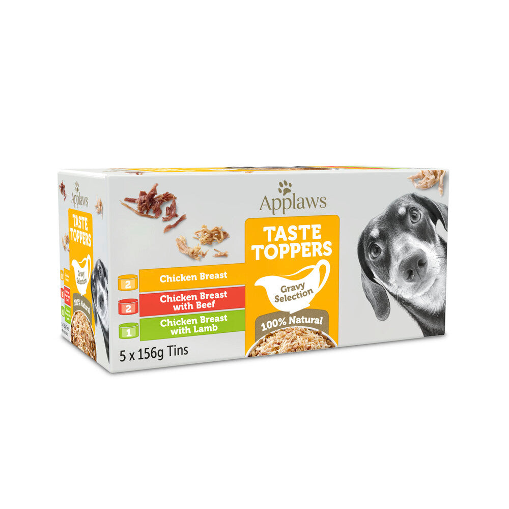 Applaws Taste Toppers Dog Tin Multipack Chicken Selection In Gravy Dog Food 5X15 ... 5 pack