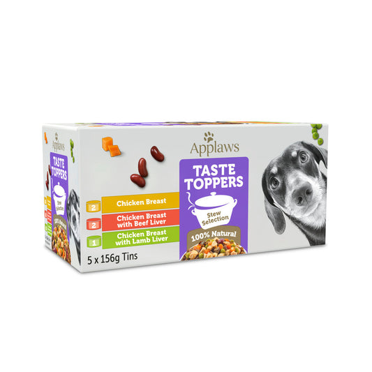Applaws Taste Toppers Chicken Selection In Stew Dog Food Tin Multipack 5 ... 5 pack
