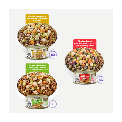 Applaws Taste Toppers Chicken Selection In Stew Dog Food Tin Multipack 5 ... 5 pack