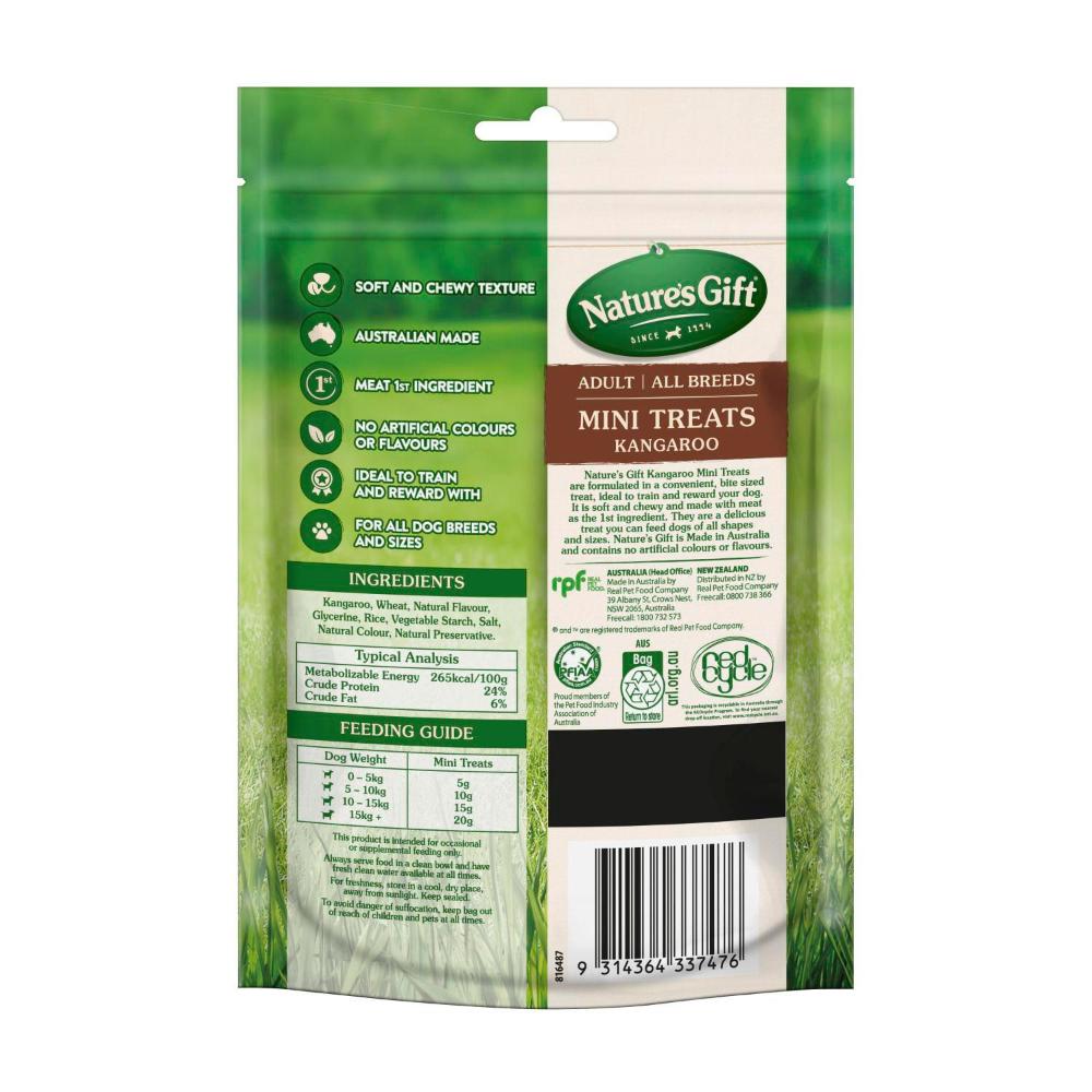 Nature's Gift Mini Dog Treats Kangaroo - 130g