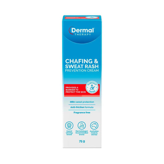 Dermal Therapy Chafing & Sweat Rash Prevention Cream - 75g