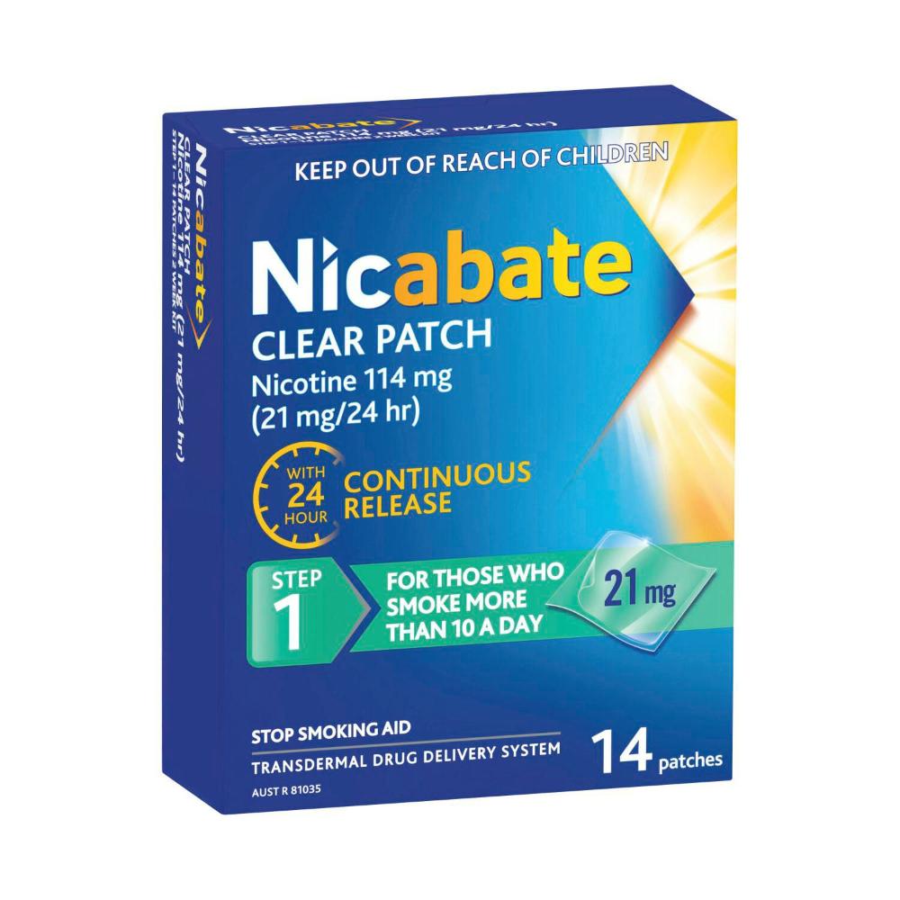 Nicabate CQ Patch 21Mg - 14 Pack