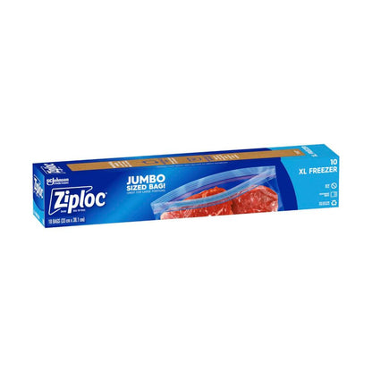 Ziploc Freezer Bags Xlarge Resealable Food Storage - 10 Pack