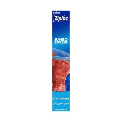 Ziploc Freezer Bags Xlarge Resealable Food Storage - 10 Pack