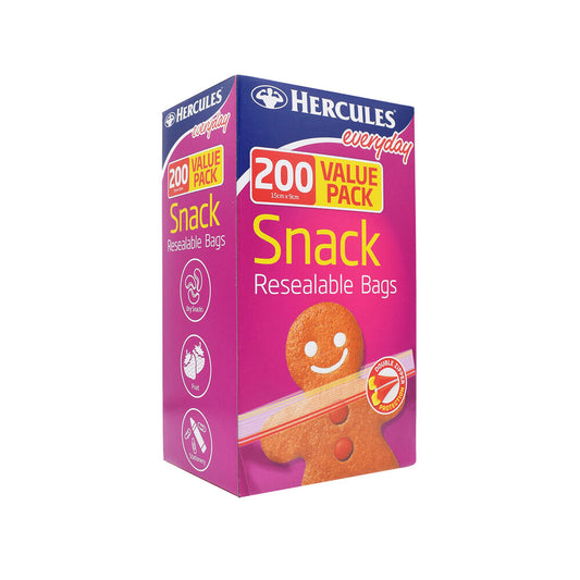 Hercules Resealable Snack Bags - 200 pack