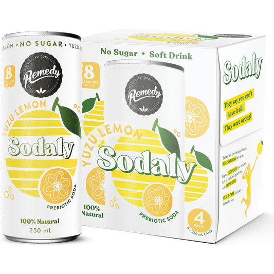 Remedy Sodaly Yuzu Lemon 250ml X 4 Pack
