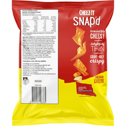 Cheez It Snap'd Cheddar Cheese 185g