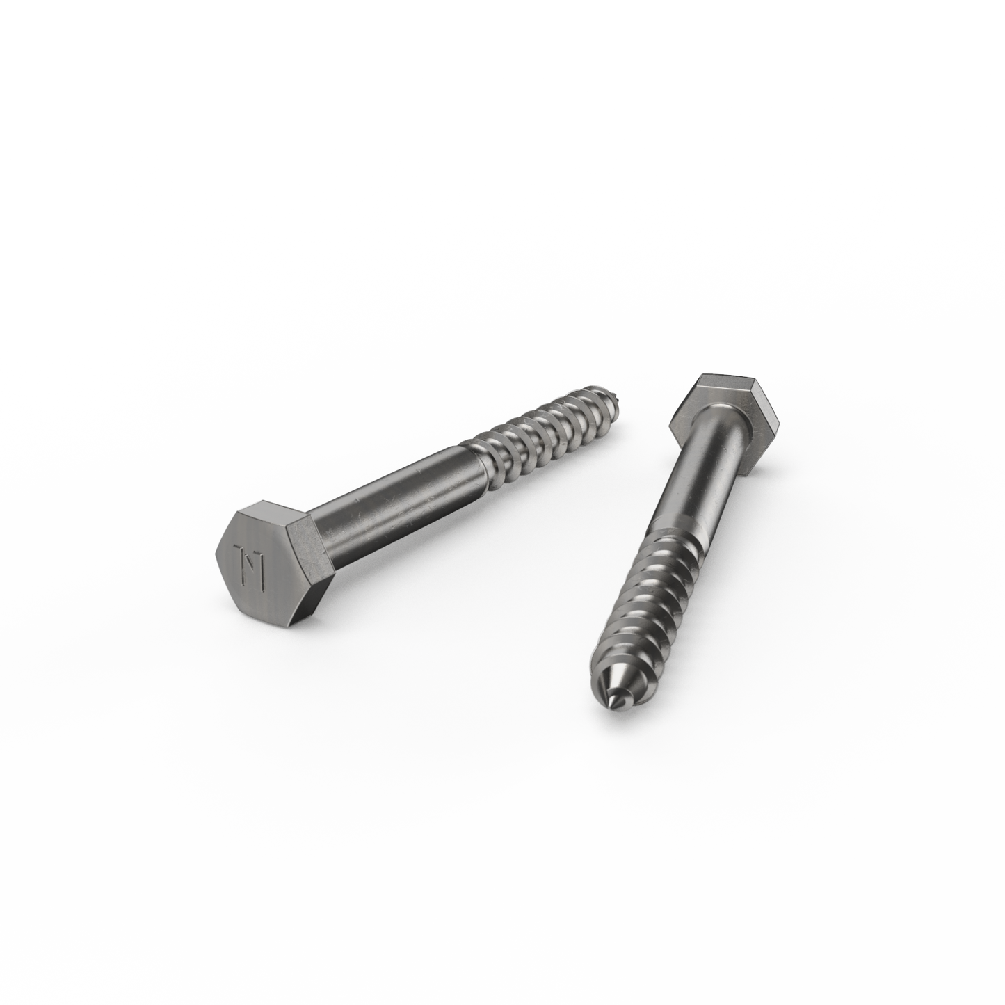 Zenith Hex Head Coach Screws - M8 x 75mm - Stainless Steel 304 - 12 Pack