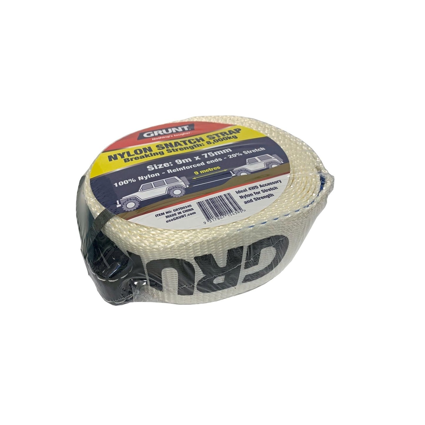 Grunt Nylon Snatch Strap - 75mm x 9m - 8000kg