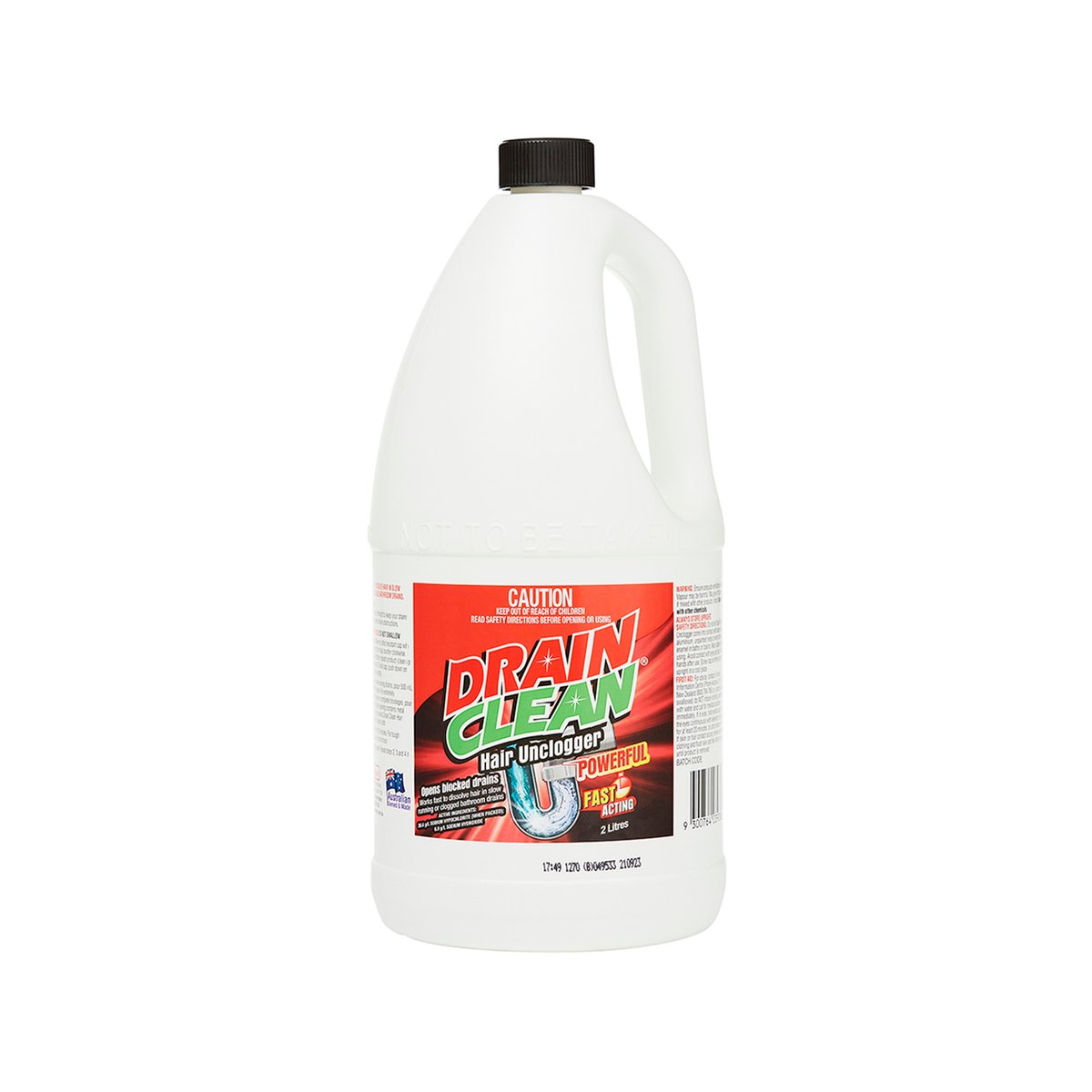 Drain Clean Hair Unclogger - 2L - Fast Acting - Bathroom Use