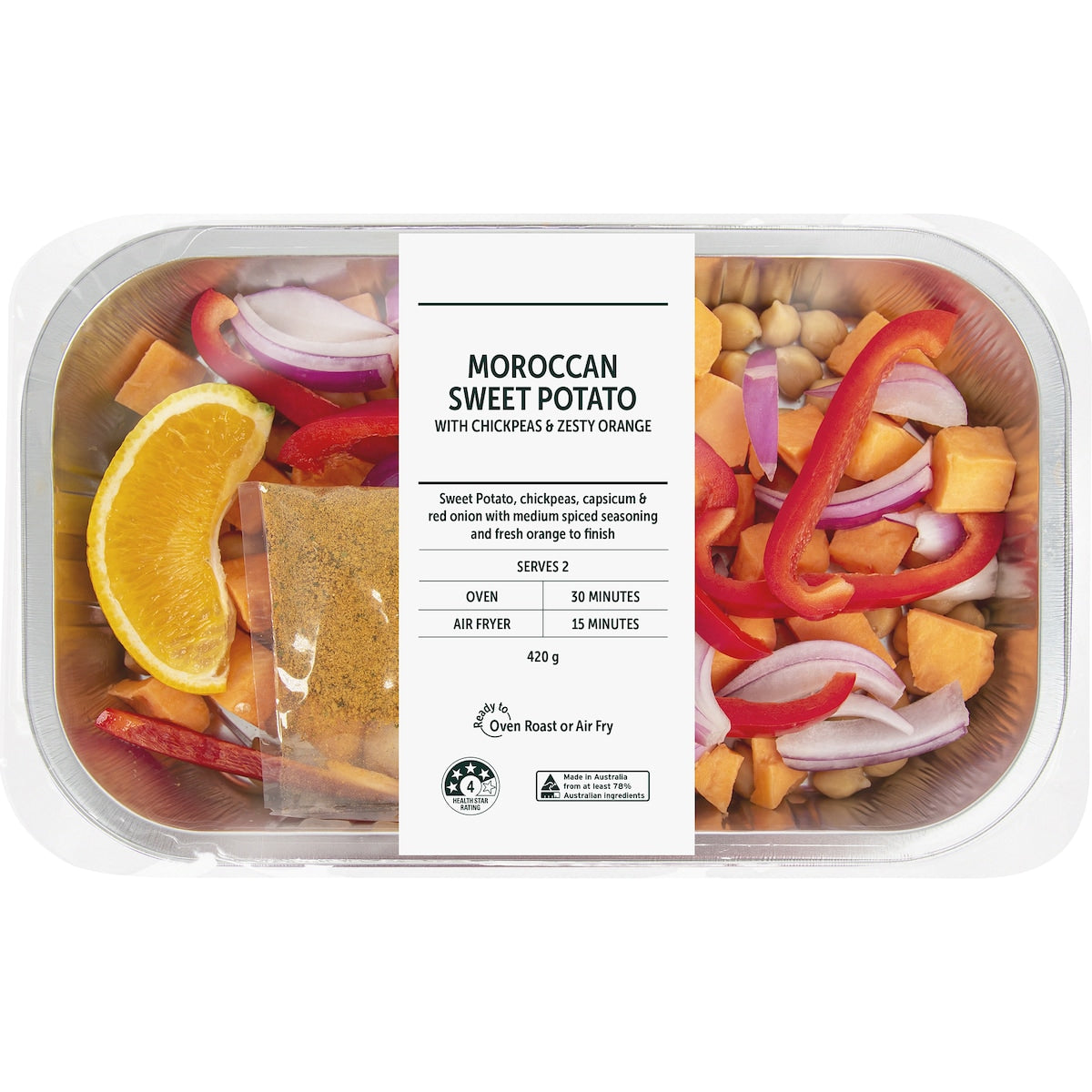 Moroccan Sweet Potato With Chickpeas & Zesty Orange 420g