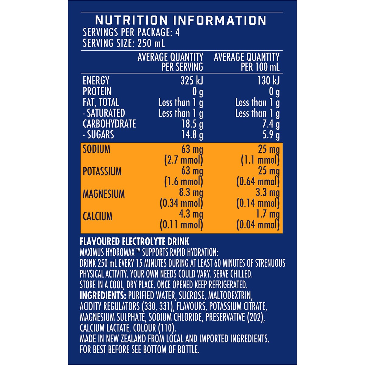 Maximus Mango Passionfruit Isotonic Sports Drink 1L