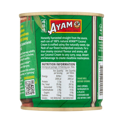 Ayam 100% Natrual Coconut Cream - 270mL