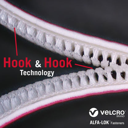 Velcro Brand Alfa Lok Strips - 76.2 x 25.4mm - 4 Sets - White
