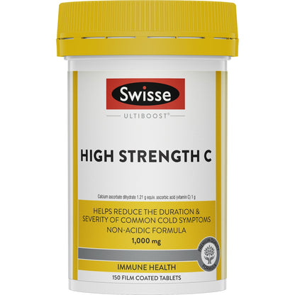 Swisse Ultiboost High Strength c Tablets For Immune Health 150 Pack