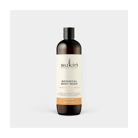 Sukin Body Wash Vanilla & Almond - 500mL
