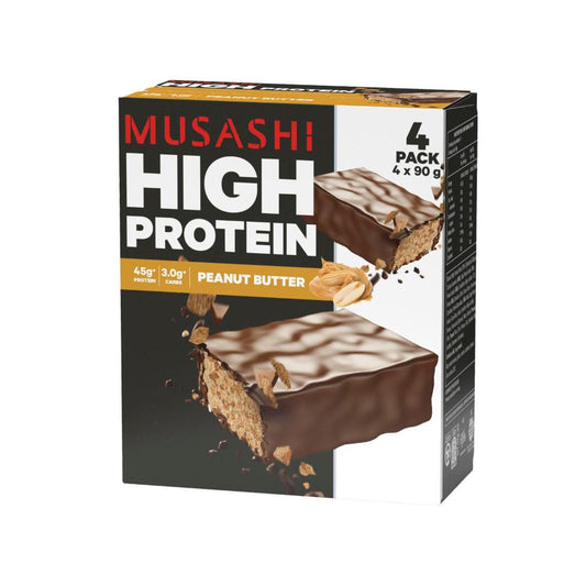 Musashi High Protein Bar Peanut Butter 4x90g - 360g