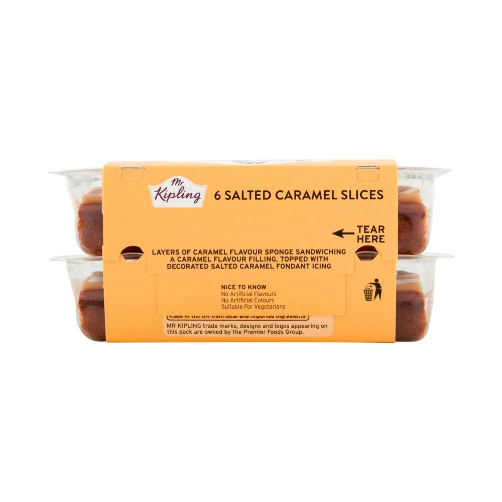 Mr Kipling Salted Caramel Slice 6 Pack - 165g