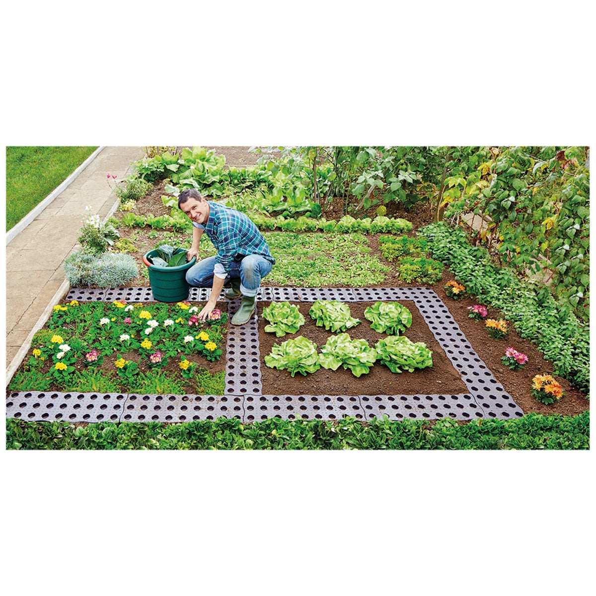 Garantia Garden Walkway Panels 12-Pack Non-Slip MG-240400 x 3 Dark Brown Pp