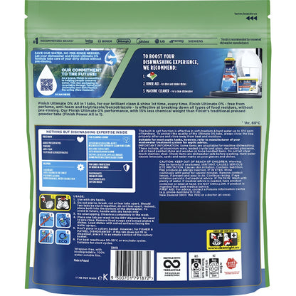 Finish Ultimate 0% Dishwashing Tablets 46 Pack