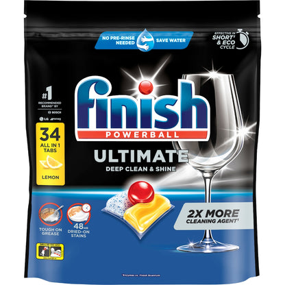Finish Ultimate Dishwashing Tablets Lemon 34 Pack