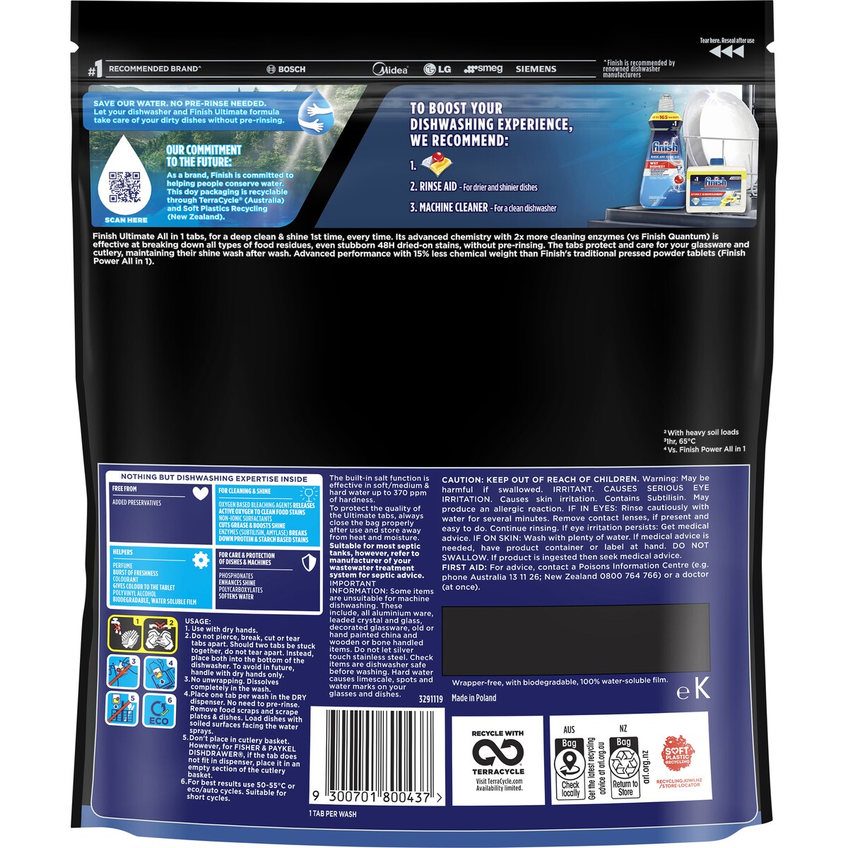 Finish Ultimate Lemon Dishwasher Tablets 34 pack