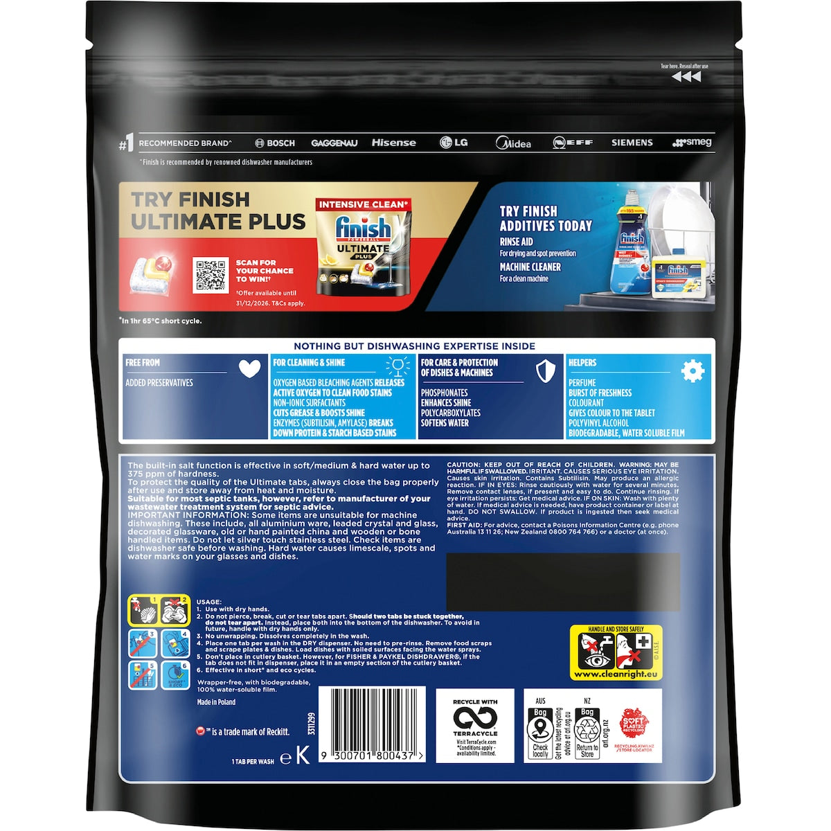 Finish Ultimate Dishwashing Tablets Lemon 34 Pack