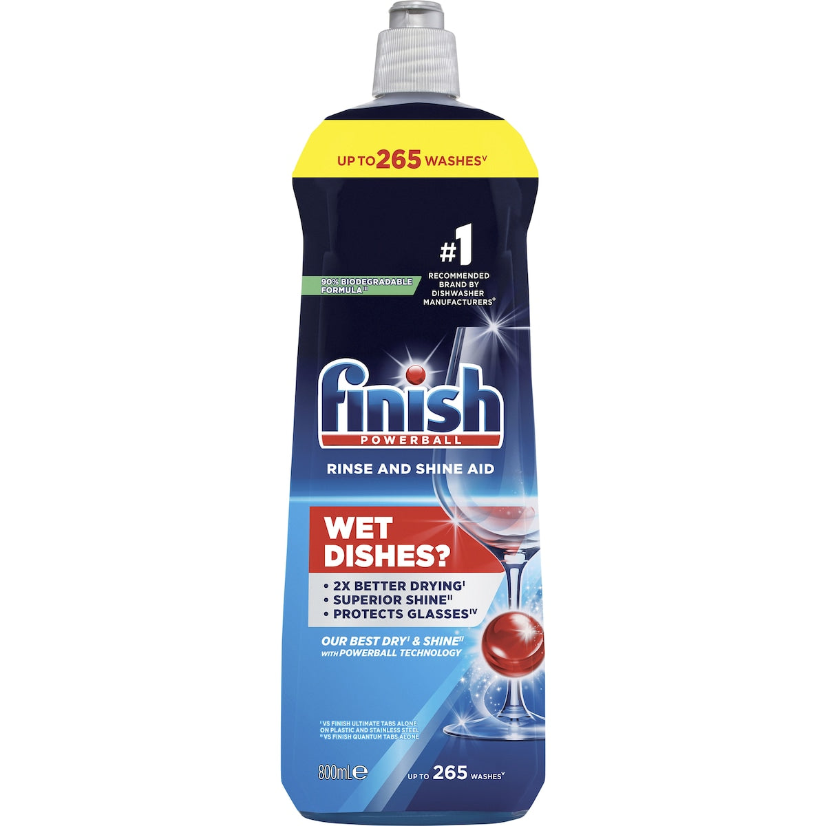 Finish Rinse & Shine Aid Wet Dishes 800mL