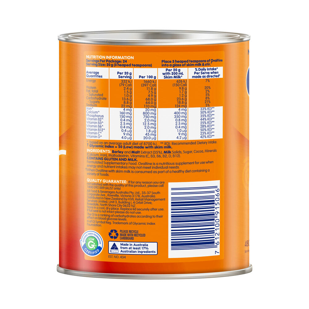 Ovaltine Lasting Energy - 480g