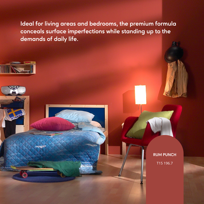 Taubmans Endure Interior Walls Paint - 2L - Hi C Red - Low Sheen
