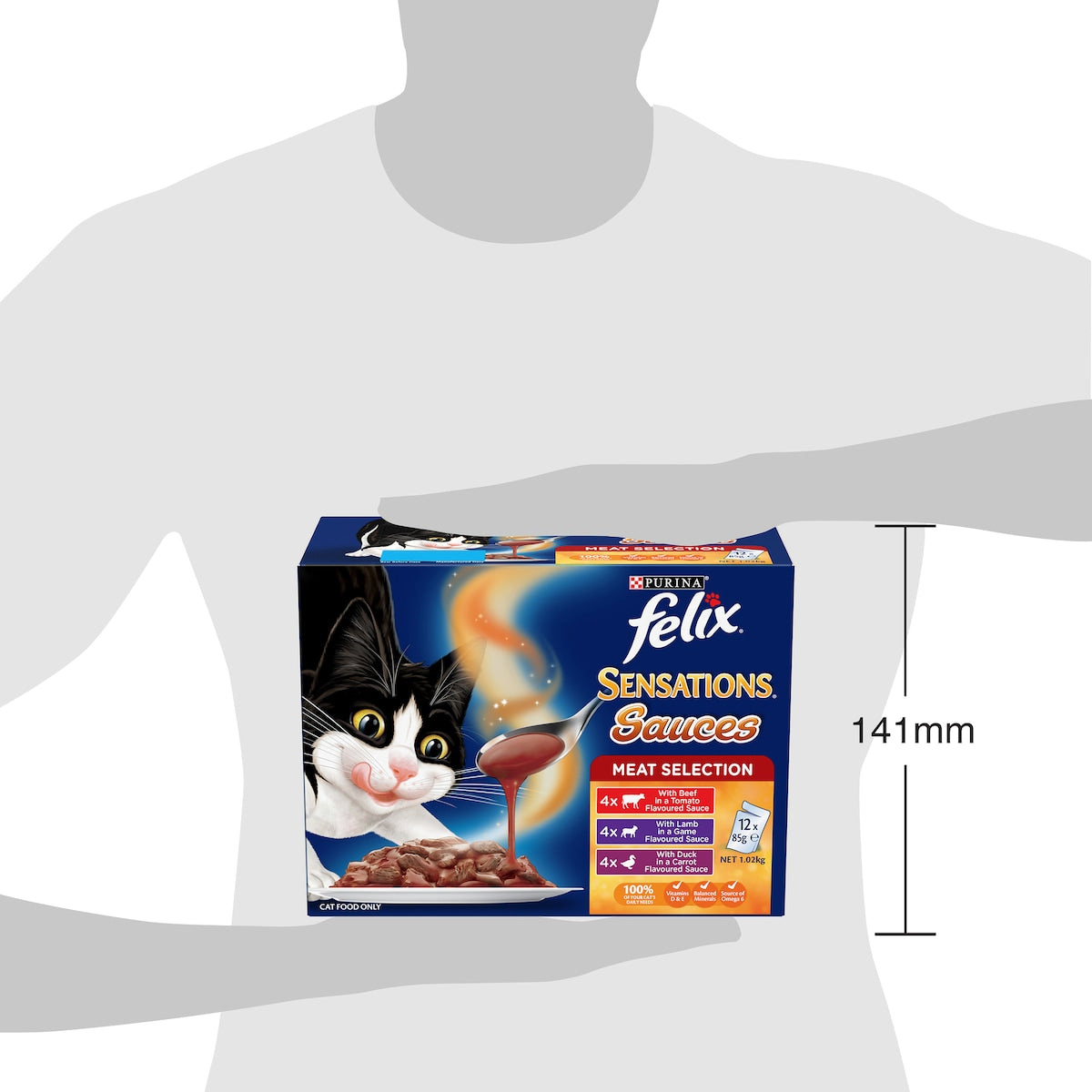 Felix Sensations Sauces Meat Selection Wet Cat Food 85g X 12 Pack