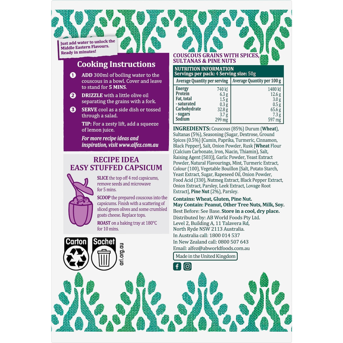 Alfez Moroccan Spiced Couscous 200g