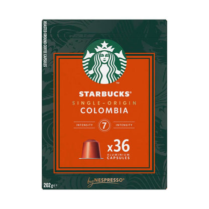 Starbucks By Nespresso Single Origin Colombia Coffee Pods Intensity 7 Capsules - 36 pack
